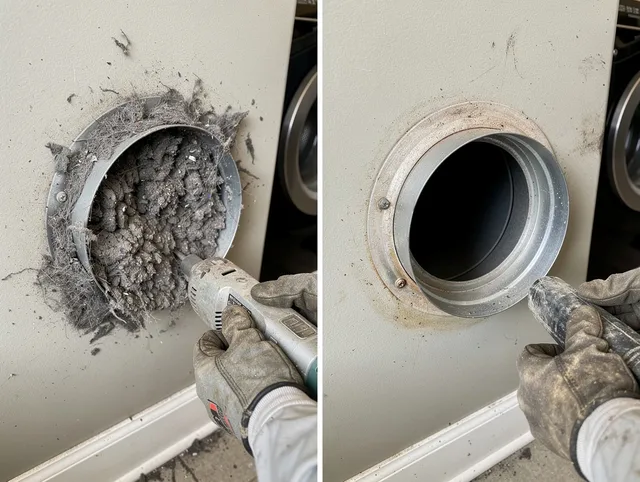 Professional clogged vent cleaning by Duxbury Dryer Vent Cleaning in Duxbury