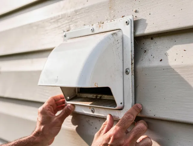 Duxbury Dryer Vent Cleaning technician delivering thorough residential dryer vent cleaning service in Duxbury